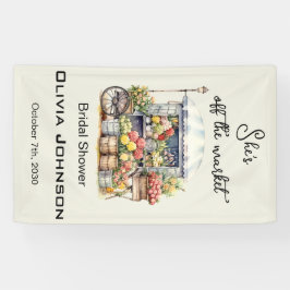 オフ・ザ・マーケット フレンチ ベージュ ブライダルシャワー 横断幕