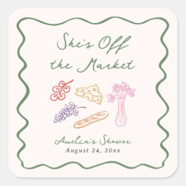 オフ・ザ・マーケット ボールド＆ウィムジカル ハンドドローンフォント スクエアシール