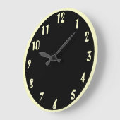 オフ（黒の場合） ラージ壁時計 (傾斜)