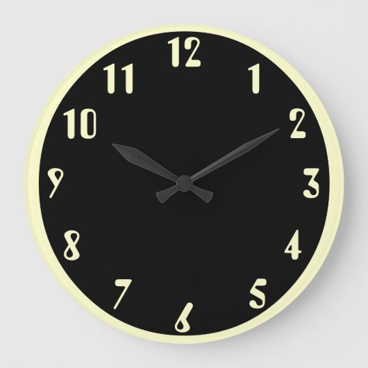 オフ（黒の場合） ラージ壁時計 (正面)