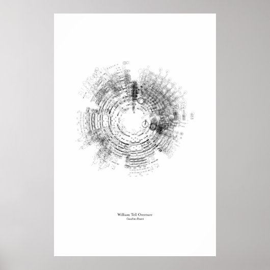 オフthe Staff: William Tell Overture （黒） ポスター (正面)
