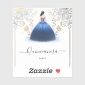 オブグラデーションアイボリーアイススカイ金ゴールドブ王室のルーキンセアニェラ シール (シート)