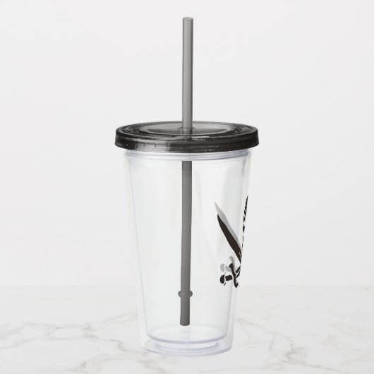 オブシディアンスカル剣Calico Jackの海賊旗 アクリルタンブラー (右)
