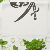 オブシディアンスカル剣Calico Jackの海賊旗 キッチンタオル (折り畳み)