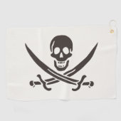 オブシディアンスカル剣Calico Jackの海賊旗 ゴルフタオル (横)
