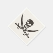 オブシディアンスカル剣Calico Jackの海賊旗 スタンダードカクテルナプキン (角)