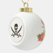 オブシディアンスカル剣Calico Jackの海賊旗 セラミックボールオーナメント (右)