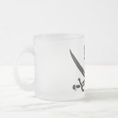 オブシディアンスカル剣Calico Jackの海賊旗 フロストグラスマグカップ (左)