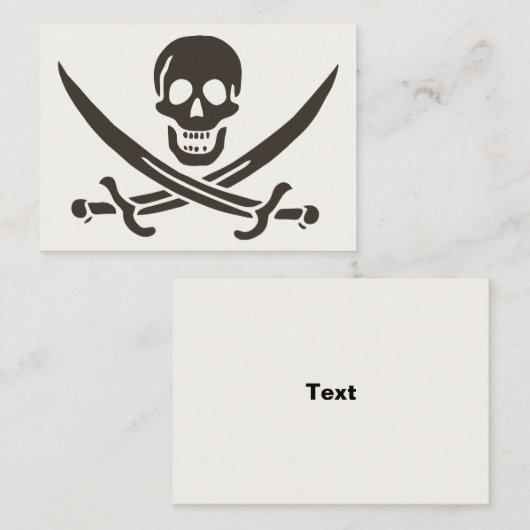 オブシディアンスカル剣Calico Jackの海賊旗 プレイスカード (正面/裏面)