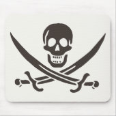 オブシディアンスカル剣Calico Jackの海賊旗 マウスパッド (正面)
