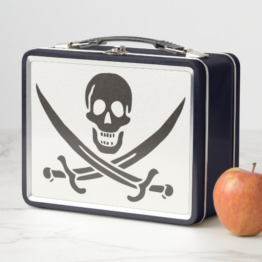 オブシディアンスカル剣Calico Jackの海賊旗 メタルランチボックス (インサイチュ)