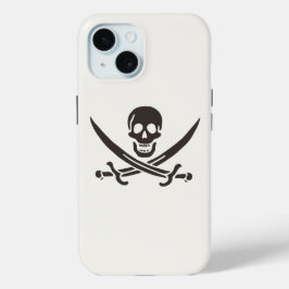 オブシディアンスカル剣Calico Jackの海賊旗 iPhone 15ケース