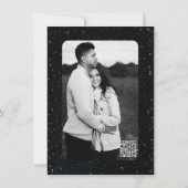 オブシディアンOracleミッドナイトエレガンス結婚きらめく 招待状 (裏面)