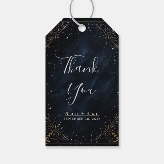 オブシディアンOracle Midnight Elegance 結婚's ギフトタグ (正面)