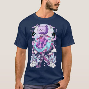 オブジェクトヘッドテレビコスプレパステルゴシック猫キャットクリスタ Tシャツ