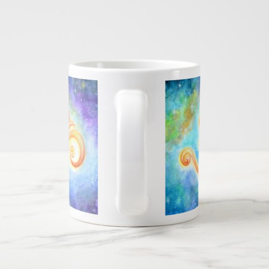 オブジェクトモデルのグロー ジャンボコーヒーマグカップ (裏面)