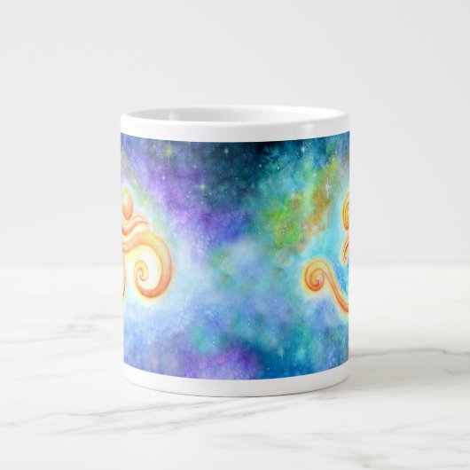 オブジェクトモデルのグロー ジャンボコーヒーマグカップ (正面)