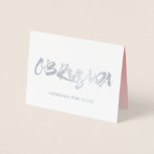 オブリガダポ感謝していルガルの女の銀 箔カード (正面)