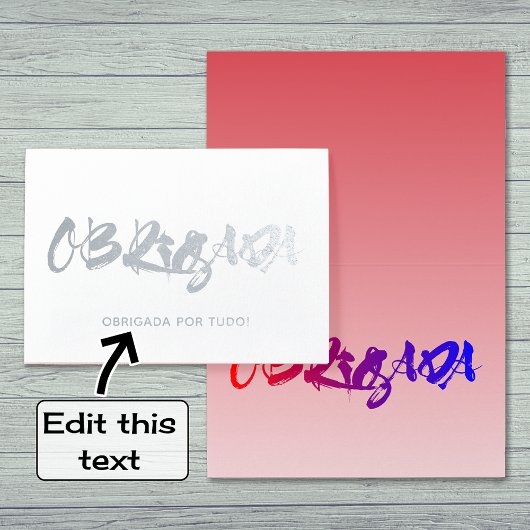 オブリガダポ感謝していルガルの女の銀 箔カード