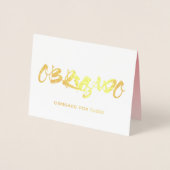 オブリガドポル感謝していトガルスクリプト男の金ゴールド 箔カード (正面)