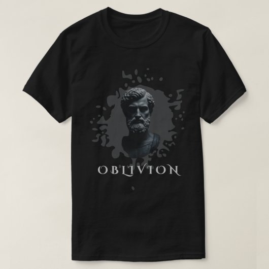 オブリビオン ギリシャ像 Tシャツ | ダーク アカデミア (デザイン正面)