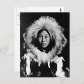 オブレカ、エスキモーの女性、1907年 ポストカード (正面/裏面)