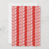 オブロブロックスおもしろいミームレッドホワイトホース 招待状 (裏面)