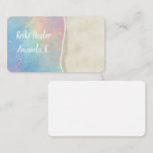 オプアルパステルライトワーカーヨガビジネスカード 名刺 (正面/裏面)