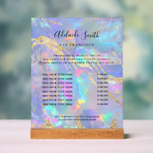 オプショナルプライス表 アクリルサイン