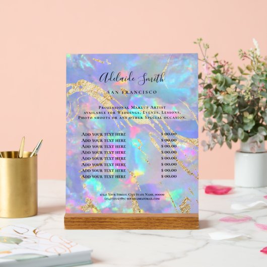 オプショナルプライス表 アクリルサイン (ウェディング)