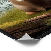 オプションのフレームで森の中の静かな朝 ポスター (角)