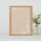 オプションのラインレターヘッドホワイトフローラオレンジフレーム (スタンド正面)