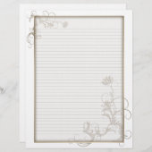 オプションのラインレターヘッド真鍮フローラホワイトフレーム (正面/裏面)