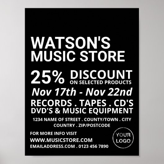 オプションのロゴ、Music Store 広告's ポスター (正面)