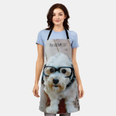 オプションの文字で撮影した1枚のフルカバレッジ写真 エプロン (着用した状態)