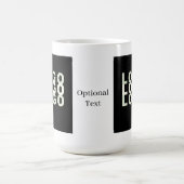オプションの文字コーヒーでロゴまたは写真をアップロード コーヒーマグカップ (中央)