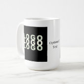 オプションの文字コーヒーでロゴまたは写真をアップロード コーヒーマグカップ (正面左)