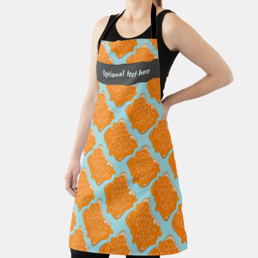 オプションの焼いた文字でトーストと豆のパターン エプロン (インサイチュ)
