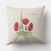 オプション名Paris France装飾用クッション クッション (裏面)