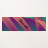 オプション素朴の文字を使用したカラージオメトリック抽象芸術 ヨガマット (正面(横))