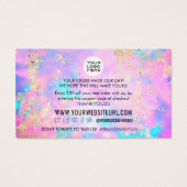 オプション金ゴールド顧客割引クーポンコードの挿入 (裏面)