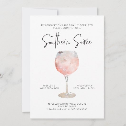 オプション4：サザンソワレーの招待状 招待状 (正面)