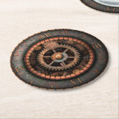 オプスポシュテームパンクギア ラウンドペーパーコースター (アングル)