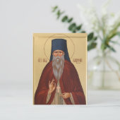 オプチナの聖アンブロシオス 正教会のイコン ポストカード (スタンド正面)