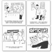 オプティカおもしろいマンガ4冊。 シール (正面)