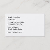 オプティシアンアイ気にセンターメディカル 名刺 (裏面)