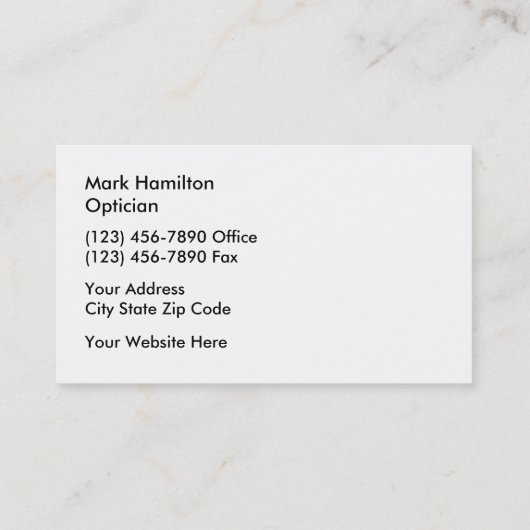 オプティシアンアイ気にセンターメディカル 名刺 (裏面)