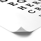 オプティシャンのグラフ独自のメッセージを作成 ポスター (角)