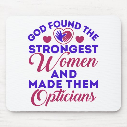 オプティシャン神が最も強い女性を見つけたオプティシャン マウスパッド (正面)
