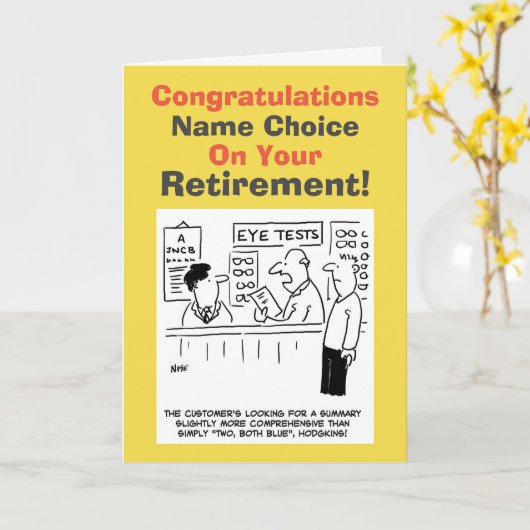 オプティシャン退職 カード (黄色い花)